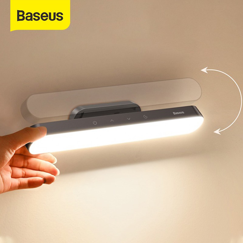 Baseus Night Light Hanging Magnetic LED Table Lamp Stepless Dimming Desk Lamp Rechargeable Cabinet Light For Bedroom Kit