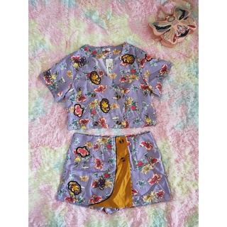 Sale งานป้าย Ariya Flower 3XL ชุดเซ็ตเสื้อ+กางเกงขาสั้น ราคาถูกสวยน่ารักสุดคุ้มค่ะ
