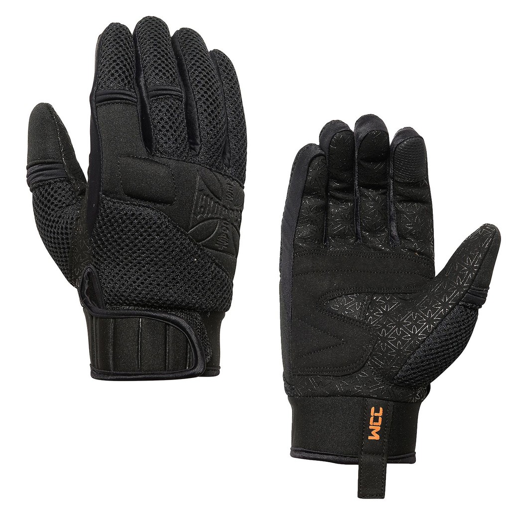ถุงมือใส่ขับขี่ทัชสกรีนได้ ของ WEST COAST CHOPPERS รุ่น STATEMENT NEOPRENE GLOVE – BLACK