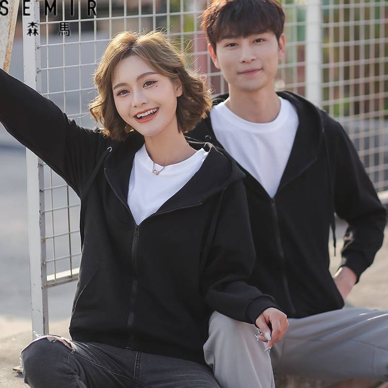 ใหม่เสื้อกันหนาวผู้ชายและผู้หญิงคู่หลวมเกาหลีกีฬาคาร์ดิแกนยืนปกเสื้อแจ็คเก็ตลำลอง