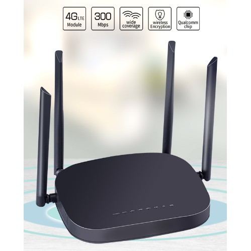 Wifi router 4G LTE router 3G / 4G wireless with SIM card slot 4 external antennas up to 32 user ใส่ซ