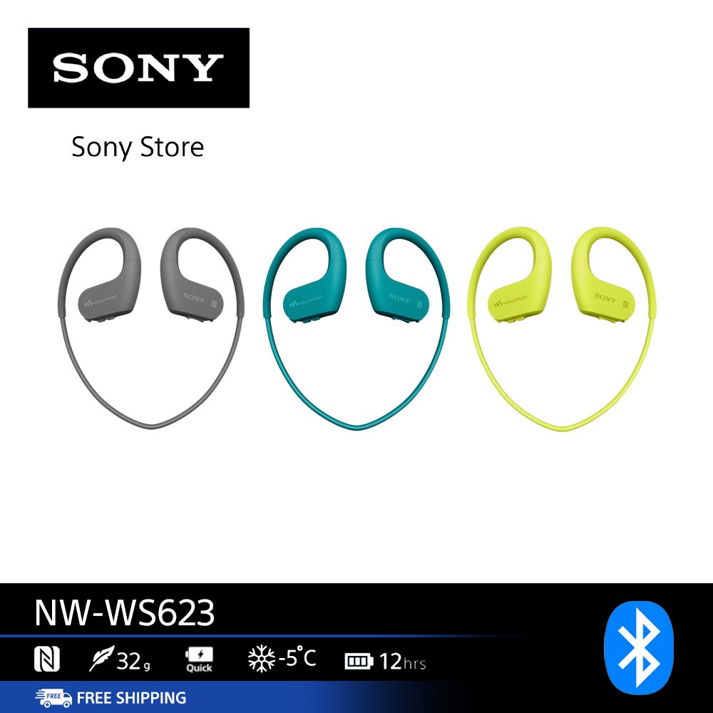 SONY Walkman NW-WS623 เครื่องเล่น MP3 ป้องกันน้ำทะเลลึก 2 เมตร* 4 GB พร้อม Bluetooth