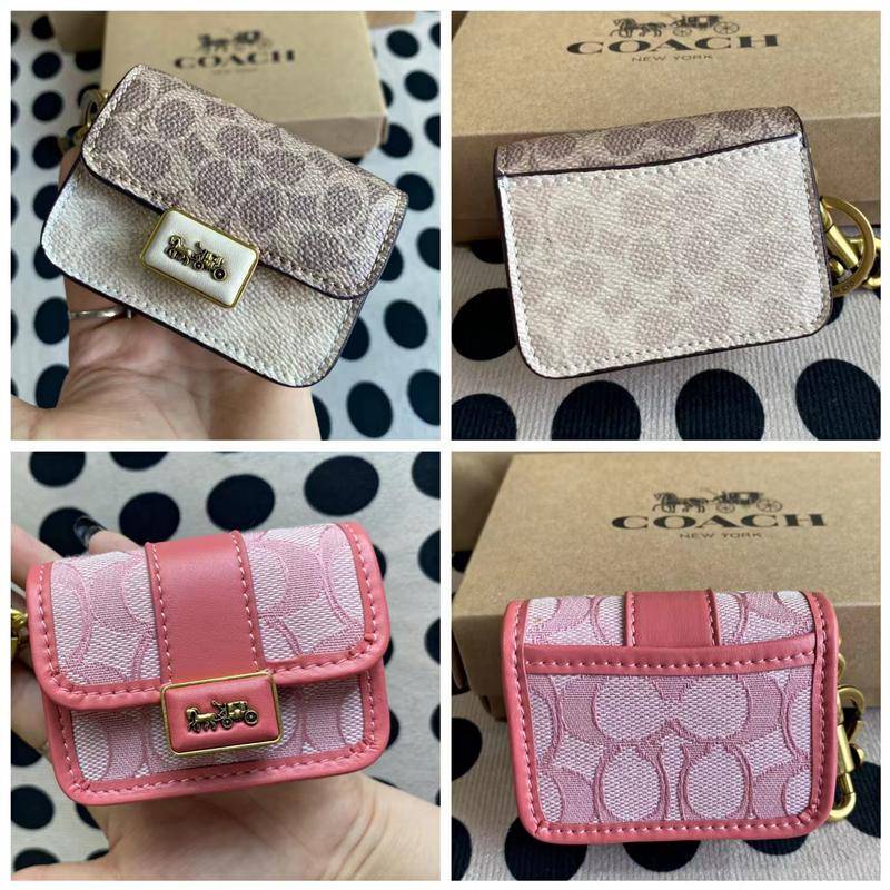 กระเป๋าสตางค์ ผ้าแคนวาส ขนาดเล็ก พร้อมช่องใส่บัตร 89409 C4187 4416Charm สําหรับผู้หญิง
