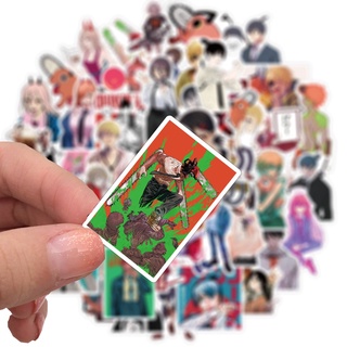 พร้อมส่งChain saw man 鏈鋸人 チェンソーマン Chainsaw Man sticker สติกเกอร์กันน้ำรูปแบบที่แตกต่างกัน 50 ชิ้น