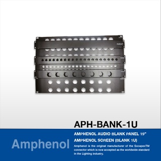 Amphenol APH-BANK-1U  Amphenol Audio Blank Panel 19”  Screen (Blank 1U)