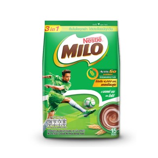 Milo 3in1 Activ-Go Chocolate Malt Powder ไมโล แอคทีฟ-โก เครื่องดื่มปรุงสำเร็จมอลต์สกัด รสช็อกโกแลต 30g. x 15sticks