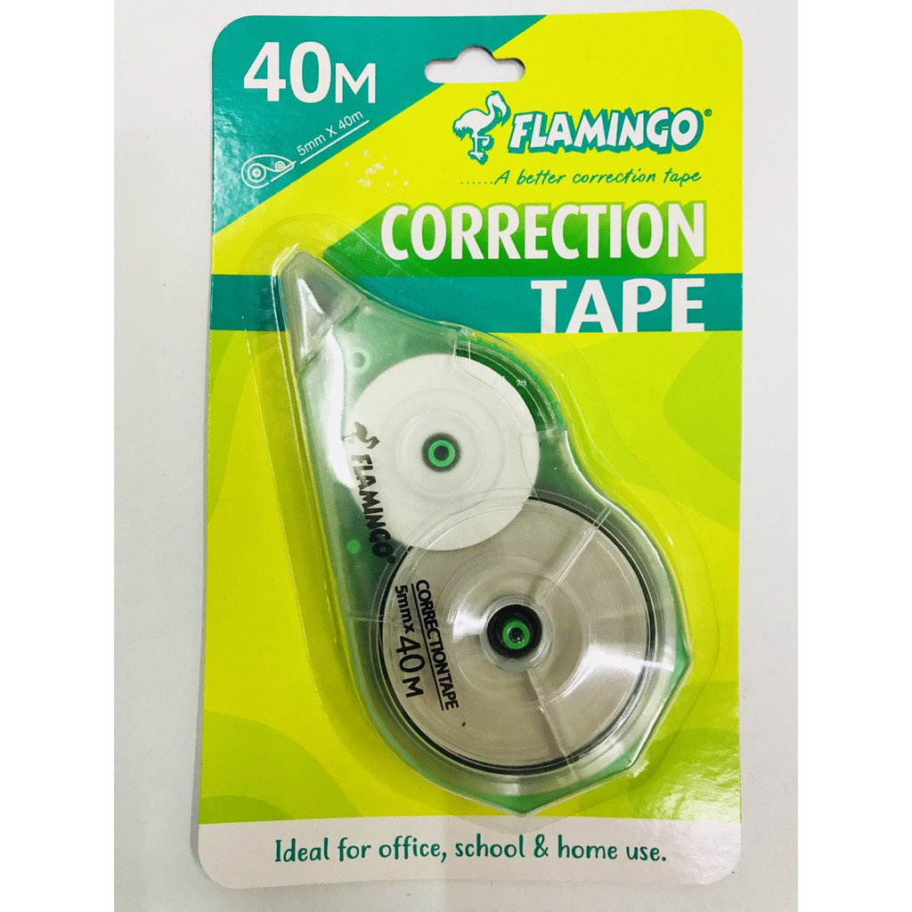 FLAMINGO CORRECTION TAPE 5MM X 5M/ 5MM X 12M/ 5MM X 24M/ 5MM X 40M