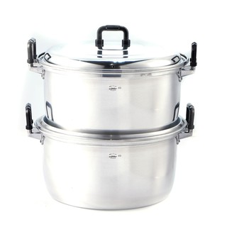 ตราจระเข้ หม้อข้าวหูใหญ่ ขนาด 42 ซม. แพ็คคู่ Crocodile brand, large ears rice pot, size 42 cm, twin pack