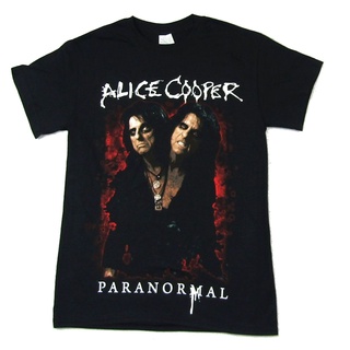 เสื้ เสื้อยืด คอกลม แขนสั้น พิมพ์ลายมังงะ Alice Cooper Paranormal World Tour แฟชั่นสําหรับผู้ชายS-5XL