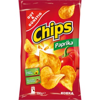 Gut &amp; Gunstig Chips Paprika 200g. กัท แอนด์ กุนสติก ชิปส์ ปาปริก้า 200 กรัม