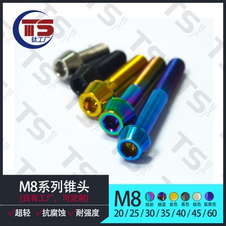 Ts M8 สกรูไทเทเนียมอัลลอย ทรงหกเหลี่ยม สําหรับรถจักรยานยนต์ไฟฟ้า M8X15/40