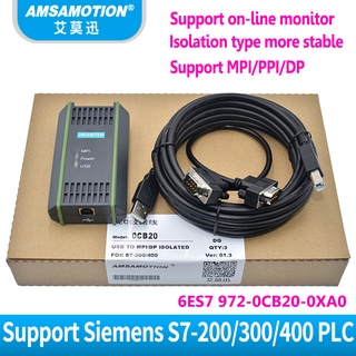 Yy PLC สายเคเบิลโปรแกรม 6ES7972-0CB20-0XA0 สําหรับ Siemens S7-200 300 400 USB-MPI Isolated MPI PPI DP PROFIBUS USB-MPI