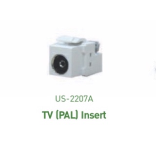 Link US-2207A TV Socket RJ45 Insert ตัวเมีย F type 2 ด้านใส่