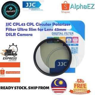 Jjc CPL43 CPL ฟิลเตอร์โพลาไรเซอร์ ทรงกลม บางพิเศษ สําหรับเลนส์กล้อง DSLR 43 มม.