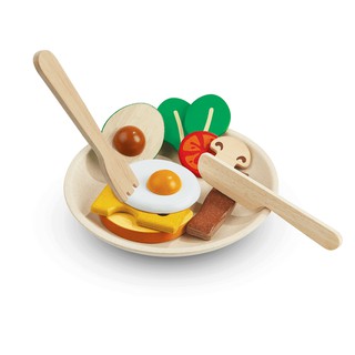 PlanToys ของเล่นไม้ แปลนทอยส์ ชุดอาหารเช้าอะโวคาโด BREAKFAST  (2y+)