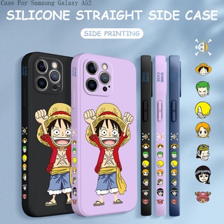 Compatible With Samsung Galaxy A52 A52S A70 A72 A01 Core 5G สำหรับ Case Anime Luffy เคส เคสโทรศัพท์ เคสมือถือ