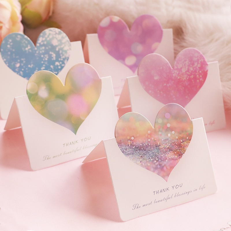 การ์ดอวยพร รูปหัวใจ LOVE สร้างสรรค์ ของขวัญวันวาเลนไทน์ การ์ดเชิญงานแต่งงาน โรแมนติก ข้อความขอบคุณ