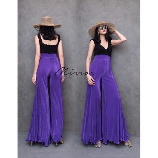 🌝ลด60฿ ใส่โค้ด VADEENOV🌝 กางเกงผ้าพลีทเอวสูงปรี๊ด Swing pleated pant💜