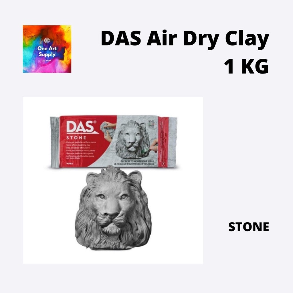 ดินน้ํามัน Das Air Dry Clay 1 กิโลกรัม - สีหิน