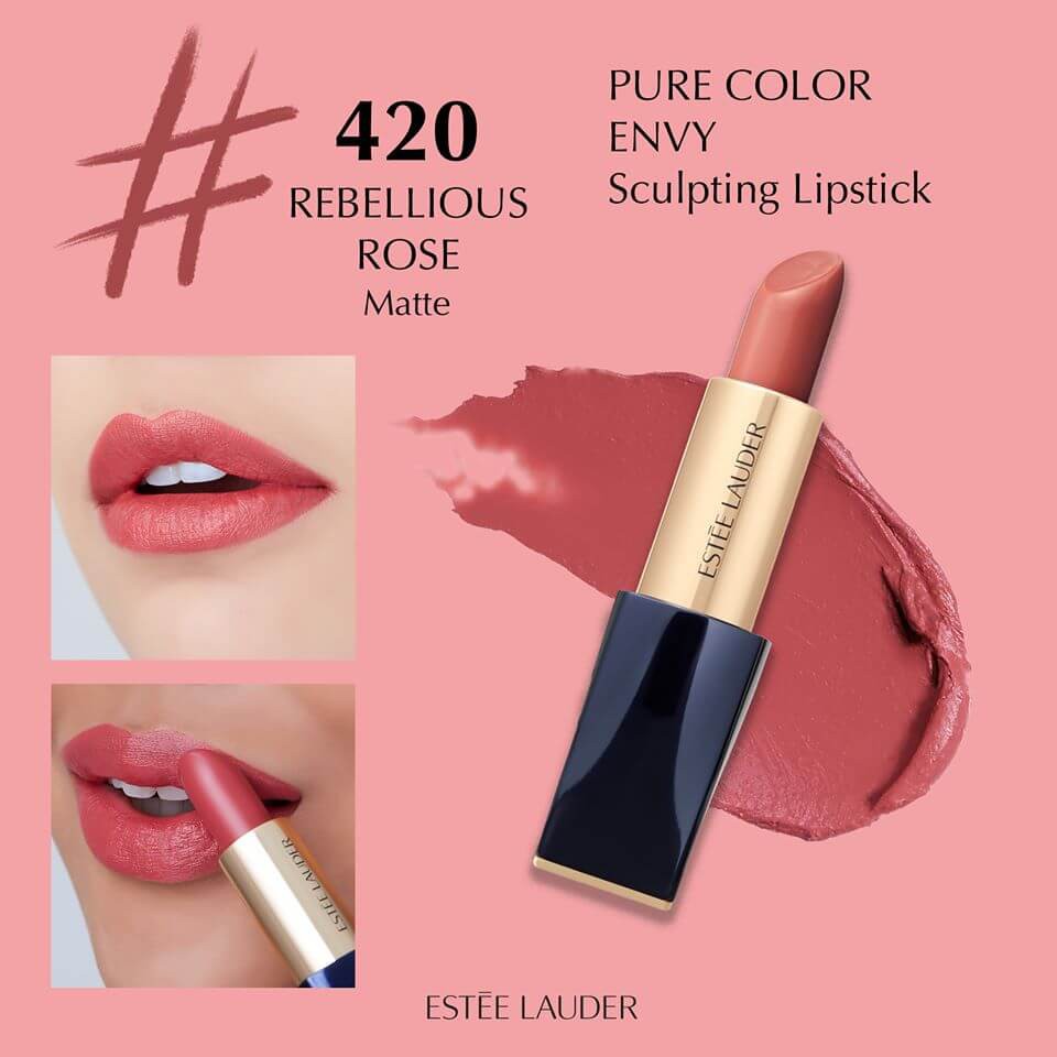 Estee Lauder Pure Color Envy Lipstick No.420 Rebellious Rose ขนาด 1.2g ...