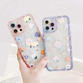 เคสโทรศัพท์มือถือแบบนิ่ม TPU ใส ลายดอกไม้ สําหรับ Iphone 14 13 12 11 Pro mini 8 7 6 6s Plus X XS Max XR