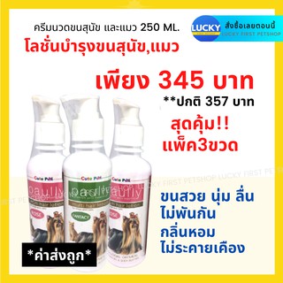 โลชั่นบำรุงขนสุนัข โลชั่นบำรุงขนหมา โลชั่นหมา โลชั่นสุนัข ครีมนวดขนหมา ครีมนวดขนแมว ครีมบำรุงขนสุนัข,แมว Paully 250*3