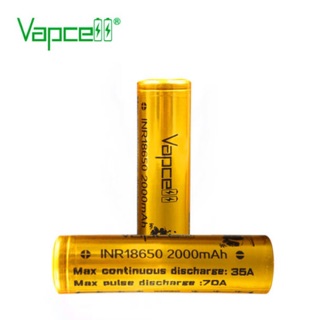 Vapcell INR18650 2000mAh gold Max PD70A ของแท้ไฟแรง