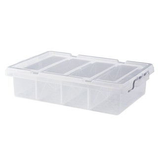 🚚💨พร้อมส่ง!! กล่องพลาสติก สำหรับเก็บของ 4 ช่อง Storage Box w/ 4 Compartments Large