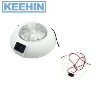 โดมแสงสำหรับเรือ 12V 18 LED สีขาว Dome Light for Boats 12V 18 LED White