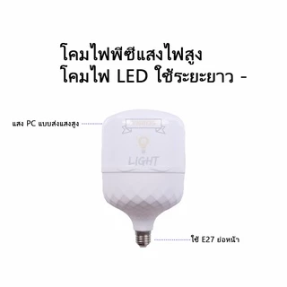หลอดไฟตุ้ม LED BULB ใช้งานร่วมกับ ขั้ว E27 หลอดสว่างมากกกก LED Bulbซุปเปอร์สว่าง