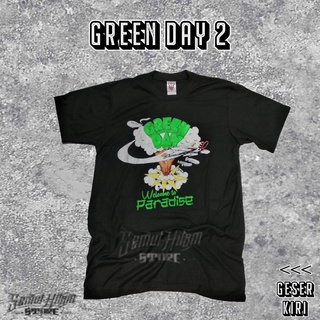 เสื้อยืดผ้าฝ้ายพิมพ์ลายแฟชั่น เสื้อยืด พิมพ์ลายวงดนตรีร็อค Rebel Heaven Hell Green DAY WELCOME TO PARADISE KERPLUNK สไตล