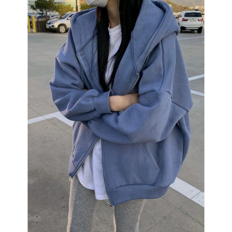 (Imn) Xxl เสื้อกันหนาวมีฮู้ดแจ็คเก็ตซิปโปโลผู้หญิง Oversize | Hoodie Polos Jacket jumbo Women สไตล์เกาหลี | เสื้อแจ็คเก็ตมีฮู้ด Premium Distro