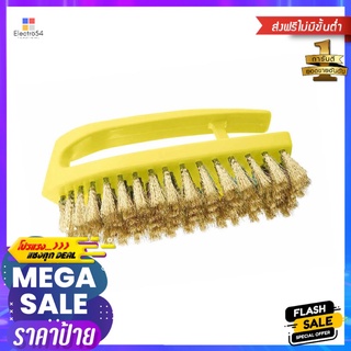 แปรงทองเหลืองทรงเตารีด ตราสมอ สีน้ำเงินBRASS SCRUB BRUSH WITH IRON HANDLE ANCHOR BLUE