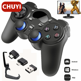 จอยสติ๊กควบคุมเกมแพดไร้สาย Android Joypad พร้อมตัวแปลง OTG สําหรับแท็บเล็ต PC Smart TV Box