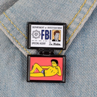 เข็มกลัด รูปสุนัขจิ้งจอก FBI Pins Fox Mulder ID Card เครื่องประดับ สําหรับ Geek