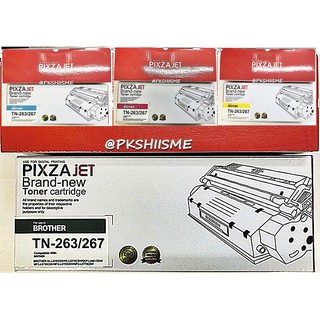 PIXZAJET TONER Brother TN-263/267  BK , C , M , Y หมึกเทียบเท่า HL-L3230CDN , HL-L3270CDW , DCP-L3551CDW , MFC-L3735CDN