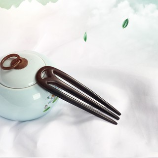 Ebony Hairpin Handmade Ebony ไม้คลาสสิกสไตล์โบราณ Hanfu อุปกรณ์เสริม Hairpin Step เขย่า Creative อุปกรณ์เสริมผม