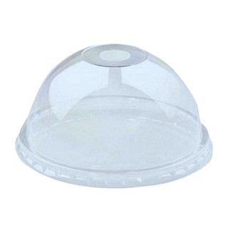 ฝาพลาสติกรูปโดม เจาะรู ขนาด 16 ออนซ์ แพ็ค 50 ชิ้น Aero Plastic Dome Lid with Hole Size 16 oz. Pack 50 pieces