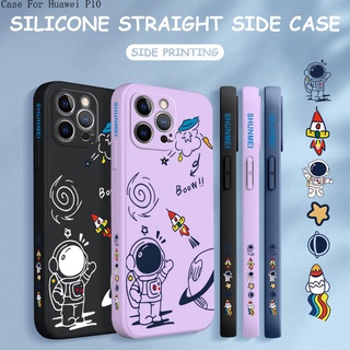 Huawei P10 P20 Pro Plus Lite Nova 3E สำหรับ Case Cartoon NASA Rocket เคส เคสโทรศัพท์ เคสมือถือ