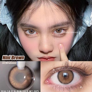 【เกรดเลนส์】คอนแทคเลนส์สายตาสั้น เกรด 0.00 -8.00 สีน้ําตาล จํานวน 2 ชิ้น