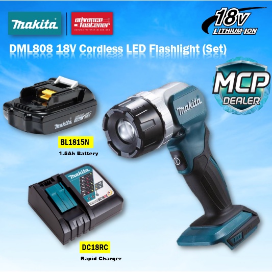 Makita AUADML808 / DML808 ไฟฉาย LED ไร้สาย 18V