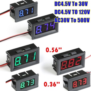 เครื่องทดสอบโวลต์มิเตอร์ดิจิทัล DC 4.5V เป็น 30V 120V ขนาดเล็ก สีแดง น้ําเงิน เขียว สําหรับรถจักรยานยนต์ รถยนต์