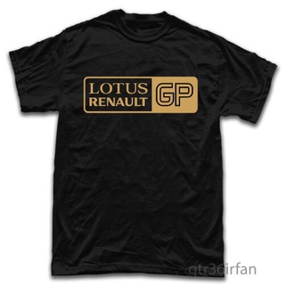 เสื้อยืดโอเวอร์ไซส์Lotus Racing F1 Renault GP Team Logo T shirt cool summer black เสื้อยืดแขนสั้นผู้ชายสไตล์เกาหลี overs