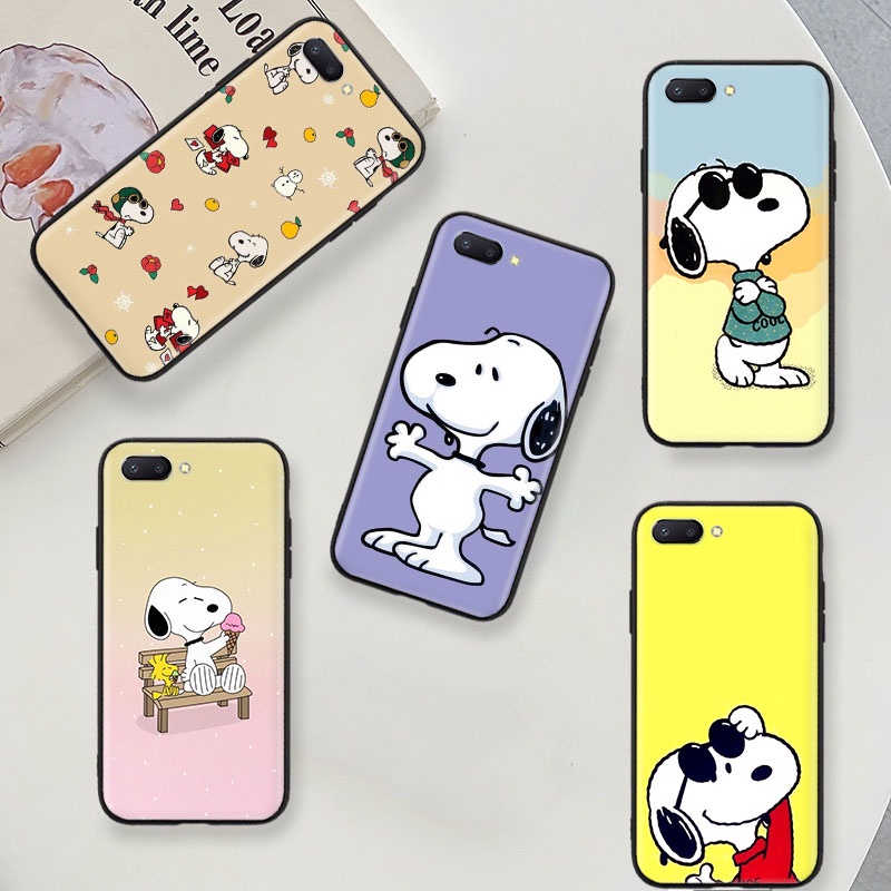 สีดํานุ่มป้องกันกรณีใช้งานร่วมกับ Realme 9I V11 2 8I C30 X2 7 V11S 8 XT C31 Pro NCB-11 Snoopy