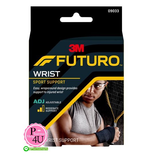 Injury & Disability Support 217 บาท Futuro Sport Adjustable Wrist Support Wrist ฟูทูโร่ อุปกรณ์พยุง ข้อมือ ชนิดปรับกระชับได้ (สีดำ)#3501 Health