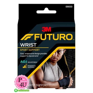 Futuro Sport Adjustable Wrist Support Wrist ฟูทูโร่ อุปกรณ์พยุง ข้อมือ ชนิดปรับกระชับได้ (สีดำ)#3501