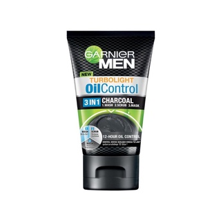 การ์นิเย่ เมน เทอร์โบไลท์ออย คอนโทรล 3 อิน 1 ชาร์โคล โฟม 100 มล. GARNIER MEN TURBOLIGHT OIL CONTROL 3 IN 1 CHARCOAL FOAM 100 ml. (สินค้าราคาโรงงาน)