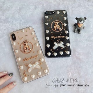 ส่งจากไทย เคสDIY หัวใจไข่มุกหมีทอง Case Samsung S21/20+/S21ultra Note20/20ultra/10/10+/9/8 S20+/20ultra iphoneทุกรุ่น