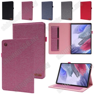 For Samsung Galaxy Tab A8 10.5 2021 SM-X200 X205 Colored Fabric Flip Leather Case Shockproof Card Holder Bracket Tablet Cover