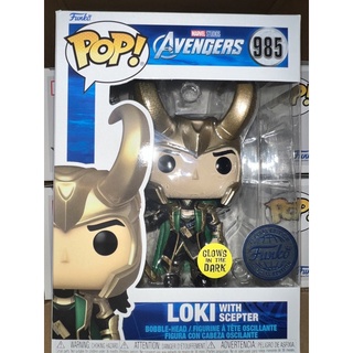 Funko Pop! Marvel Studios AVENGERS LOKI with scepter เรืองแสง มือหนึ่ง ของแท้ 100%